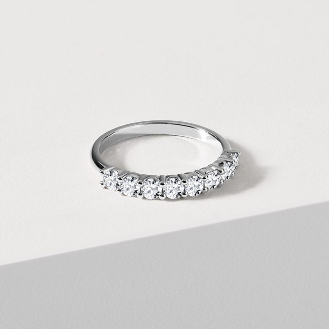 ALLIANCE ÉTERNITÉ EN OR BLANC ET DIAMANTS - ALLIANCES DE MARIAGE AVEC DIAMANTS - 