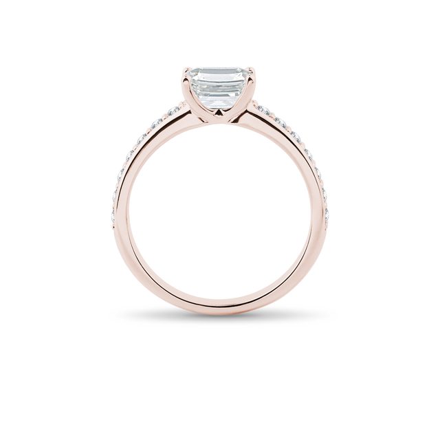LUXE LAB GROWN DIAMOND RING IN ROSE GOLD - RINGS WITH LAB-GROWN DIAMONDS - 
