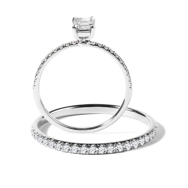 EMERALD VERLOBUNGS- UND EHERING IN WEISSGOLD - TRAURING- UND VERLOBUNGSSETS - 