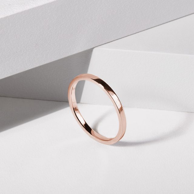 14K ROSE GOLD RING - WOMEN'S WEDDING RINGS - 