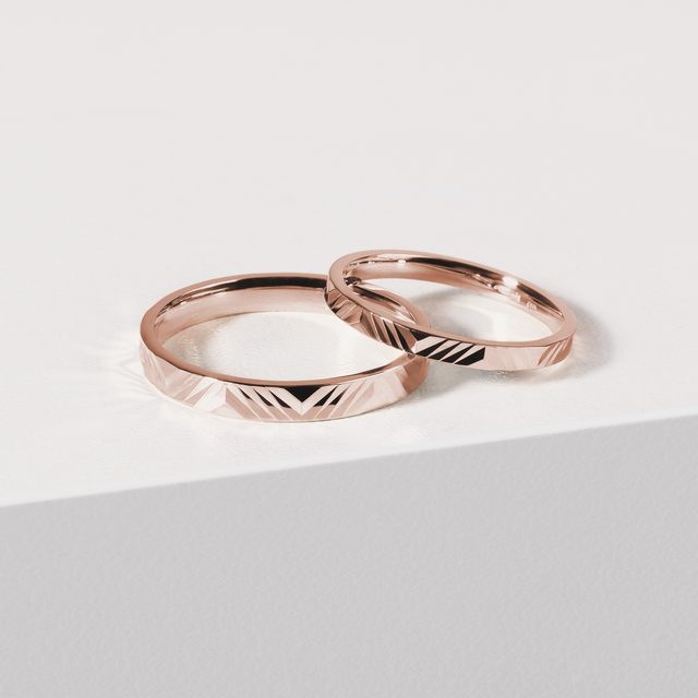 DAMENEHERING MIT GRAVUR IN ROSÉGOLD - RINGE ROSÉGOLD - 