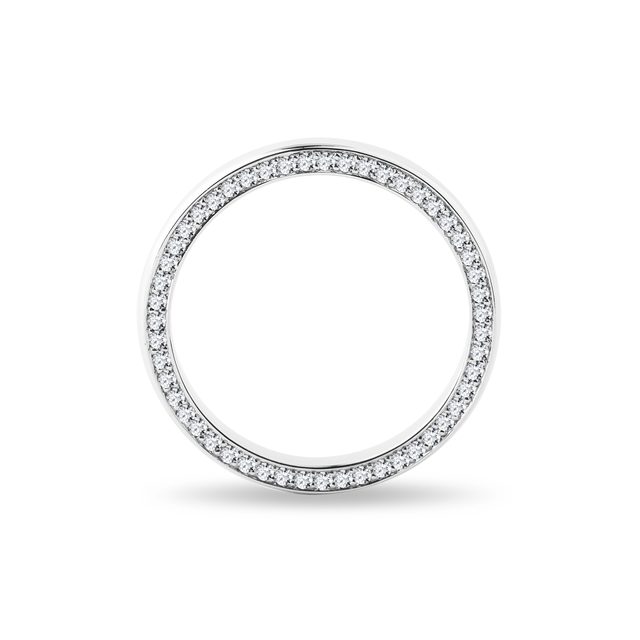 WOMEN'S DIAMOND SIDE CHANNEL WEDDING BAND IN WHITE GOLD - WOMEN'S WEDDING RINGS - 