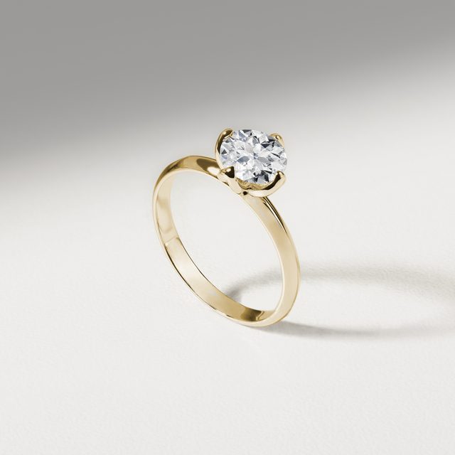BAGUE EN OR AVEC DIAMANT DE SYNTHÈSE 1 CARAT - BAGUES AVEC DIAMANTS DE SYNTHÈSE - 