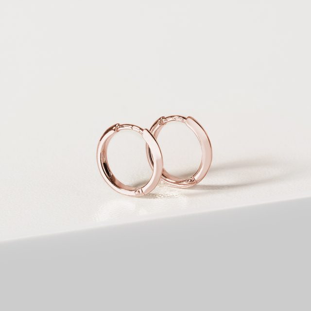 CLASSIC HOOP EARRINGS IN ROSE GOLD - ROSE GOLD EARRINGS - 