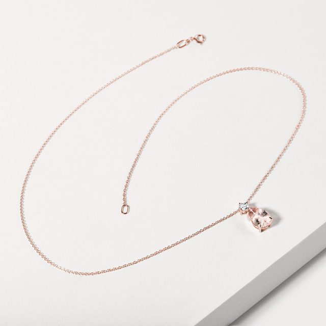 MORGANIT ANHÄNGER IN ROSÉGOLD - KETTEN MIT MORGANIT - 