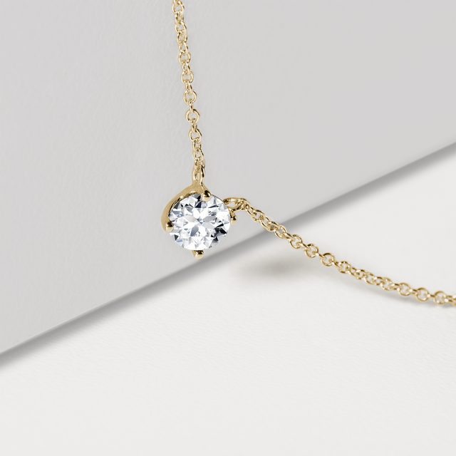 COLLIER ENDIAMANTÉ D'OR JAUNE - COLLIERS AVEC DIAMANTS - 
