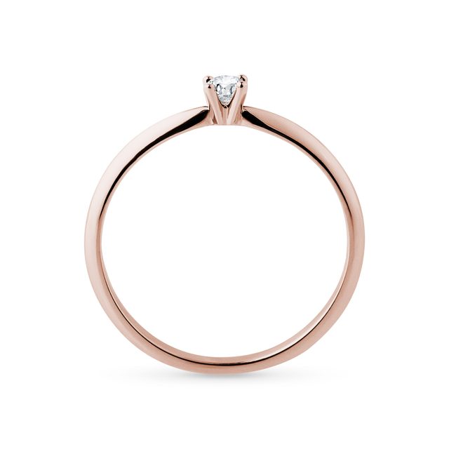 ZARTER VERLOBUNGSRING MIT DIAMANT IN ROSÉGOLD - VERLOBUNGSRINGE MIT BRILLANT - 