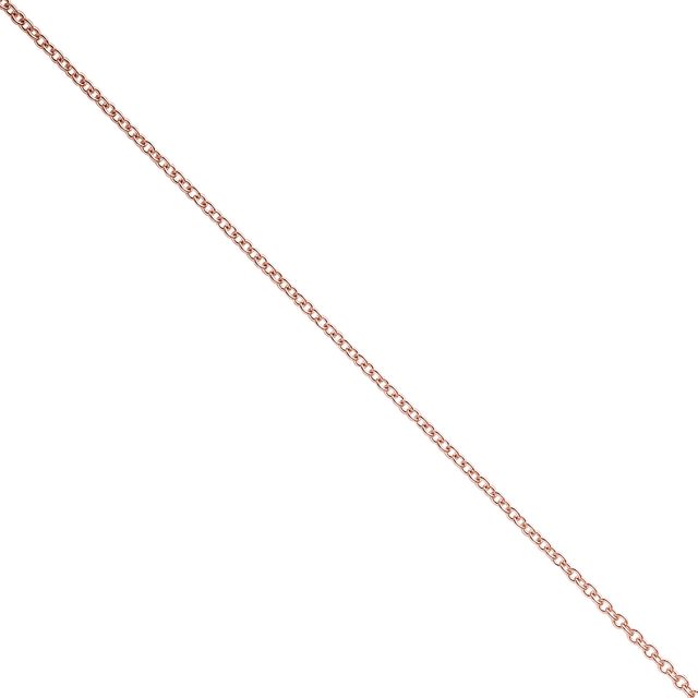 LADIES 50 CM ROLO CHAIN NECKLACE IN ROSE GOLD - GOLD CHAINS - 