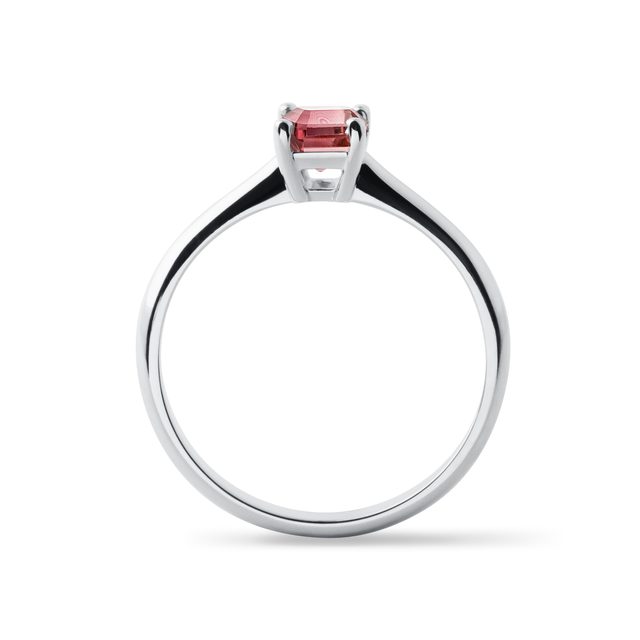 RING MIT ROSA TURMALIN UND SMARAGD IN WEISSGOLD - RINGE TURMALIN - 