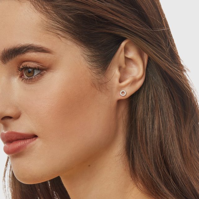 DIAMANTOVÉ NÁUŠNICE Z BÍLÉHO 14K ZLATA - DIAMANTOVÉ NÁUŠNICE PECKY - 