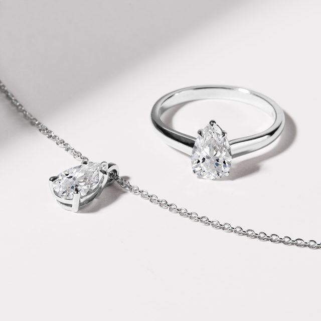 1CT LAB GROWN DIAMOND NECKLACE IN WHITE GOLD - DIAMOND NECKLACES - 