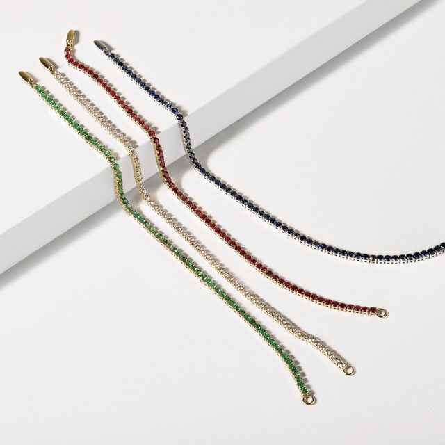 BRACELET TENNIS AVEC DIAMANTS DE LABORATOIRE EN OR - BRACELETS TENNIS - 