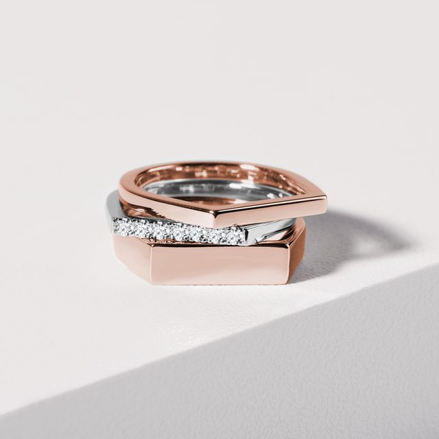 Minimalistischer Kleiner Finger Ring in Rosegold KLENOTA