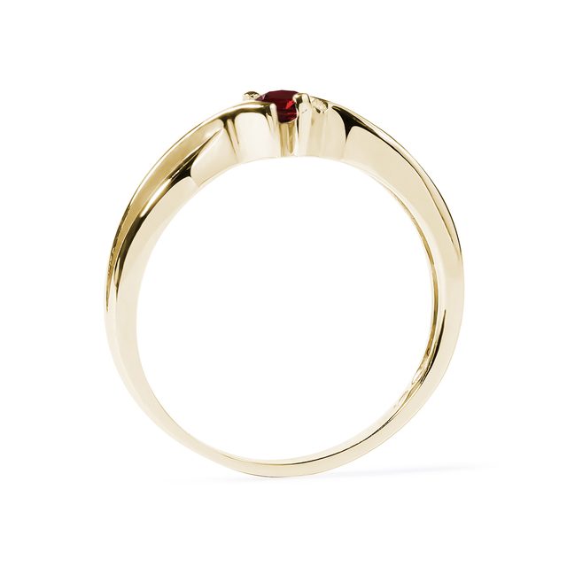 ZLATÝ PRSTEN S GRANÁTEM - PRSTENY S GRANÁTEM - 