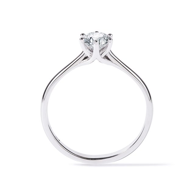 0,5CT DIAMOND ENGAGEMENT RING IN WHITE GOLD - BRILLIANT CUT DIAMOND ENGAGEMENT RINGS - 