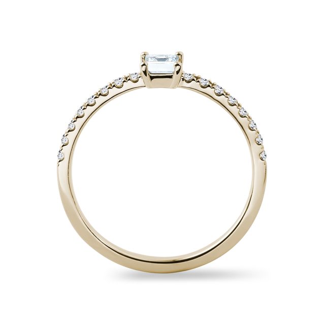 BAGUE EN OR ET DIAMANT PRINCESSE - BAGUES DE FIANÇAILLES EN DIAMANT - 