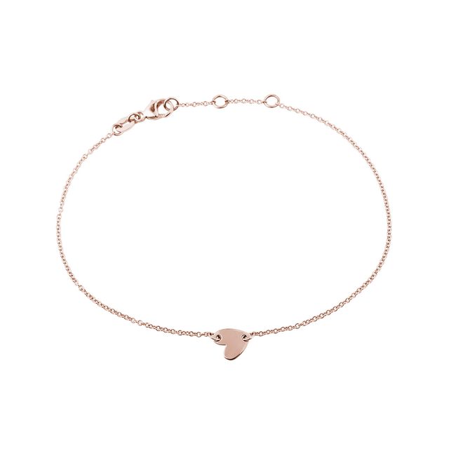 KINDERARMBAND MIT HERZ IN ROSÉGOLD - KINDER ARMBÄNDER - 