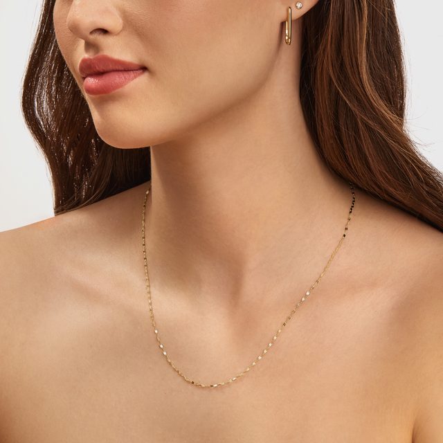 CHAÎNE EN OR MAILLE FILIGRANE 50 CM - CHAÎNES EN OR - 