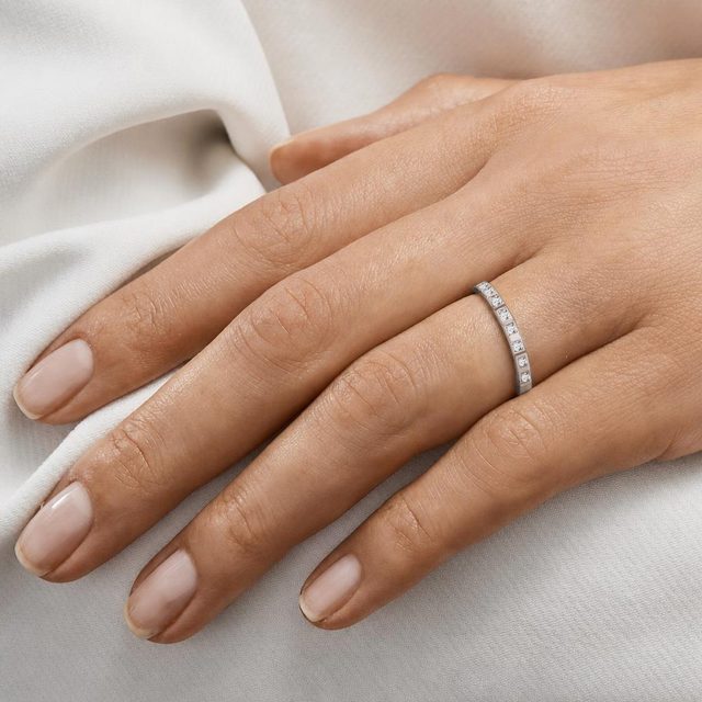 DAMENRING MIT DIAMANTEN IN WEISSGOLD - RINGE DIAMANT - 