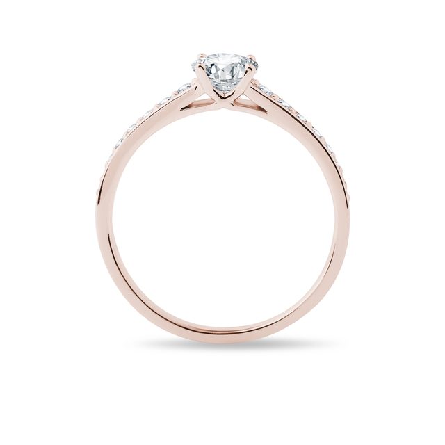 VERLOBUNGSRING AUS 14KT ROSÉGOLD MIT 0,5 CT DIAMANT - VERLOBUNGSRINGE DIAMANTEN - 