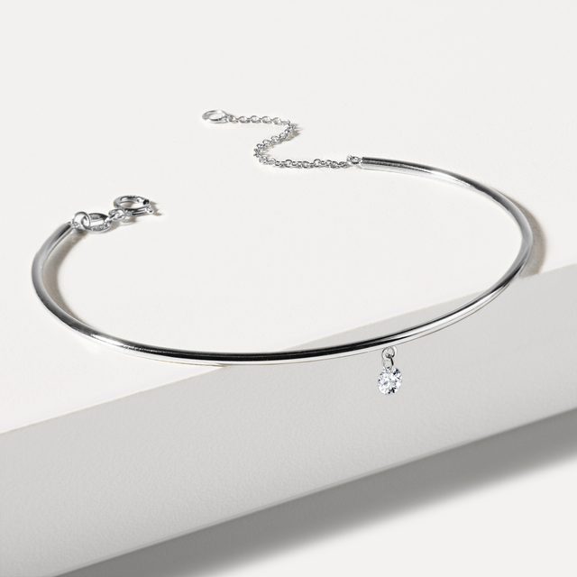 ARMBAND MIT DIAMANT IN 14 KT WEISSGOLD - ARMBÄNDER MIT DIAMANTEN - 