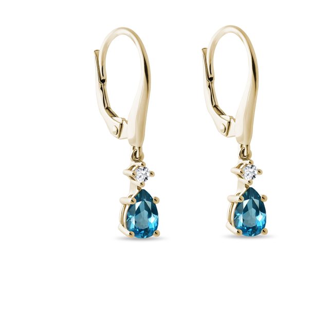 TOPAS OHRRINGE IN GELBGOLD - OHRRINGE TOPAS - 