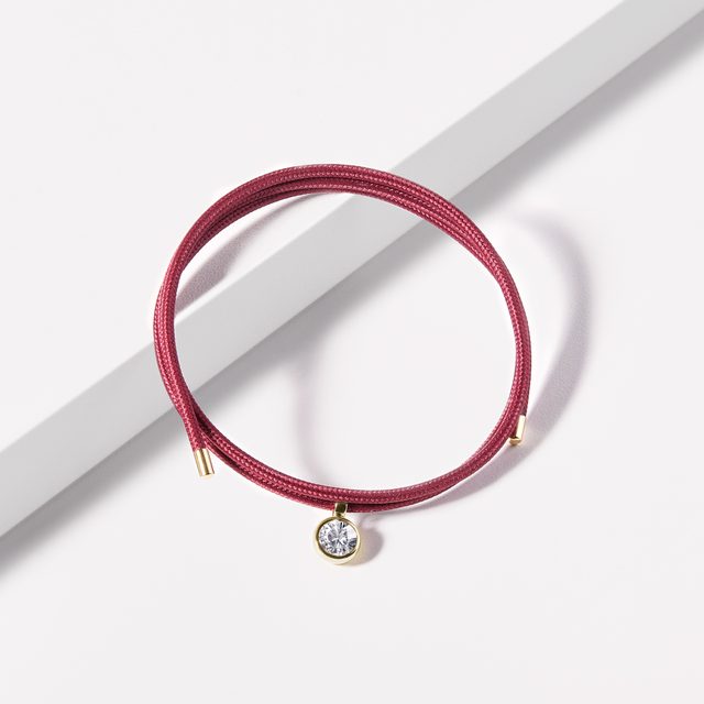 ANHÄNGER MIT RUNDEM LABOR-DIAMANT IN GELBGOLD - MAGNETISCHE HALSKETTEN - 