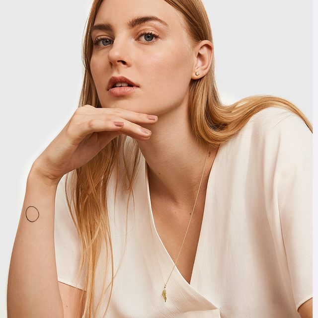 GOLDKETTE MIT GROSSEM BLATT - KETTEN AUS GELBGOLD - 