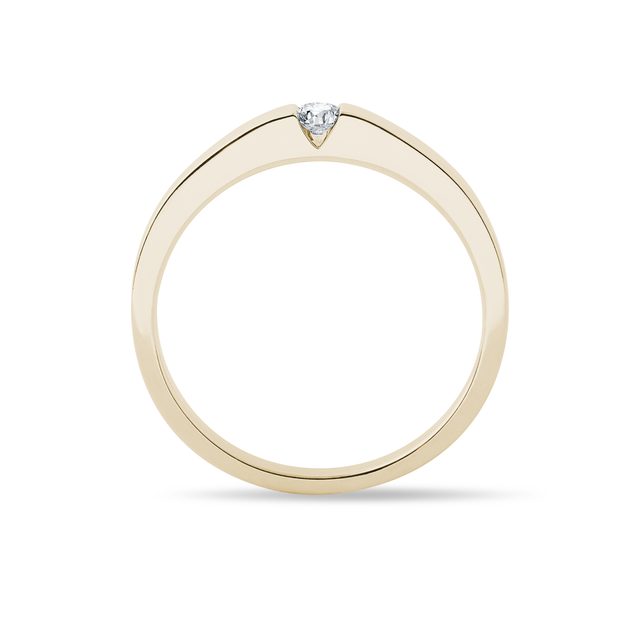 GOLD-DIAMANT VERLOBUNGSRING - VERLOBUNGSRINGE MIT BRILLANT - 