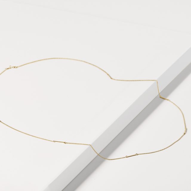 70 CM MULTI BAR GOLD NECKLACE - GOLD CHAINS - 