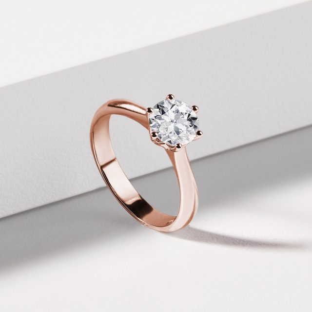 RING MIT 1 CT LABORDIAMANT IN ROSEGOLD - RINGE MIT LAB GROWN DIAMANTEN - 
