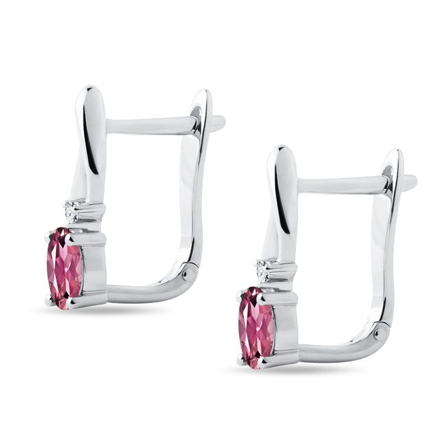 WEISSGOLD-OHRRINGE MIT TURMALIN UND DIAMANTEN - OHRRINGE TURMALIN - 