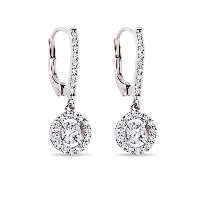 LUXURIÖSES SET AUS DIAMANT-OHRRINGEN UND HALSKETTE AUS WEISSGOLD - SCHMUCK SETS DIAMANT - 