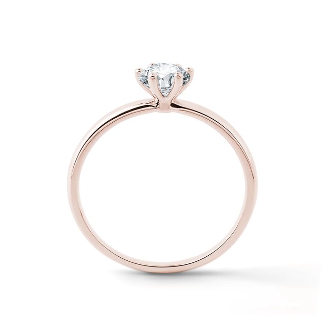 0,5CT DIAMANTVERLOBUNGSRING IN ROSÉGOLD - VERLOBUNGSRINGE MIT BRILLANT - 