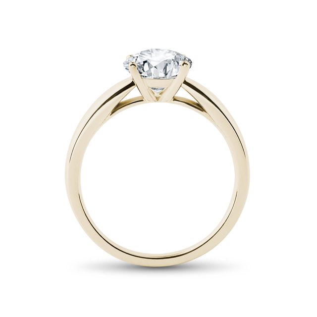 BAGUE DE FIANÇAILLES AVEC DIAMANT DE 1,50 CT EN OR - BAGUES AVEC DIAMANTS DE SYNTHÈSE - 