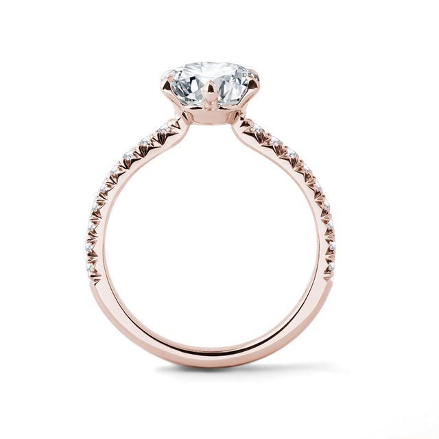 LUX DIAMOND ENGAGEMENT RING IN ROSE GOLD - RINGS WITH LAB-GROWN DIAMONDS - 