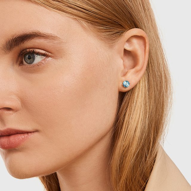 NÁUŠNICE Z BIELEHO ZLATA S TOPÁSOM - NÁUŠNICE TOPÁS - 