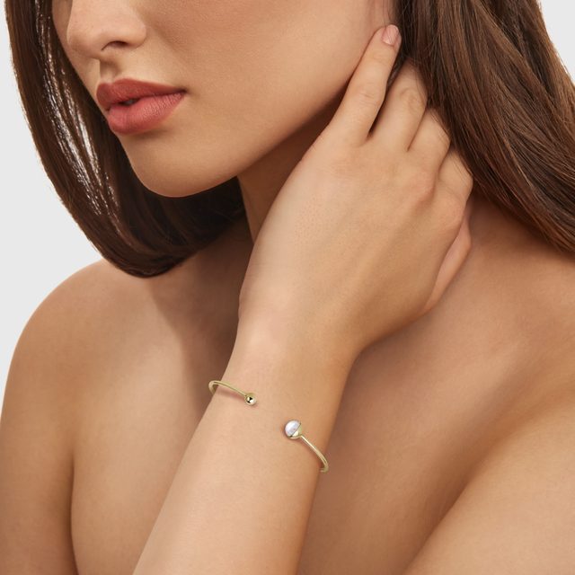 MINIMALISTISCHES GOLDARMBAND MIT PERLE - ARMSPANGEN - 