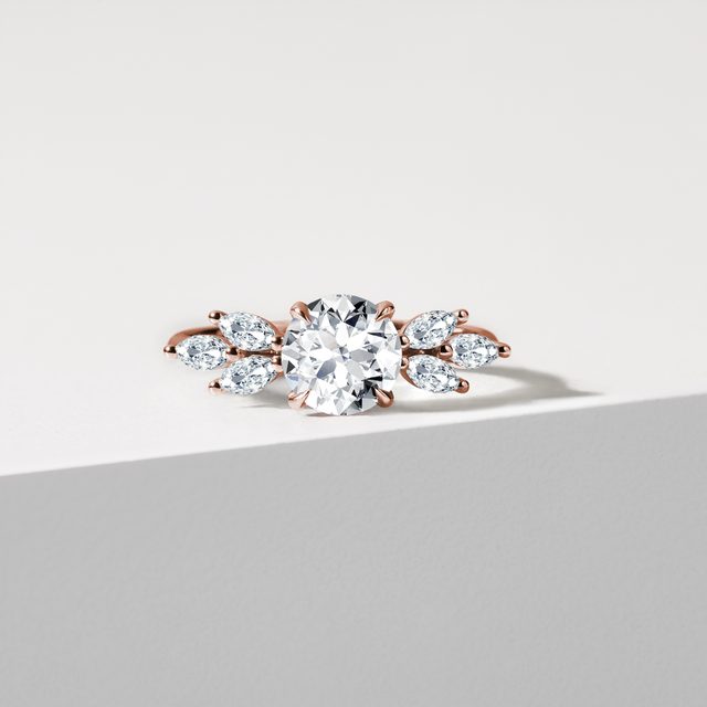 1CT LAB GROWN DIAMOND ENGAGEMENT RING IN ROSE GOLD - RINGS WITH LAB-GROWN DIAMONDS - 