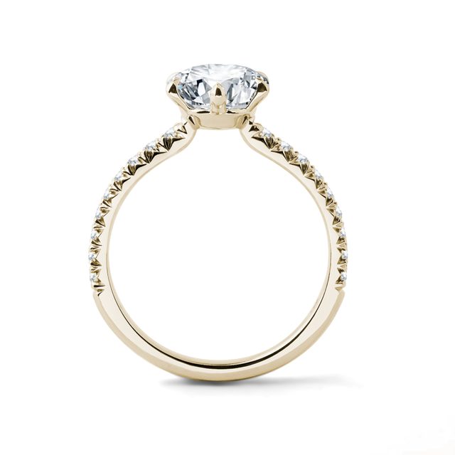 LUX DIAMOND ENGAGEMENT RING IN YELLOW GOLD - RINGS WITH LAB-GROWN DIAMONDS - 