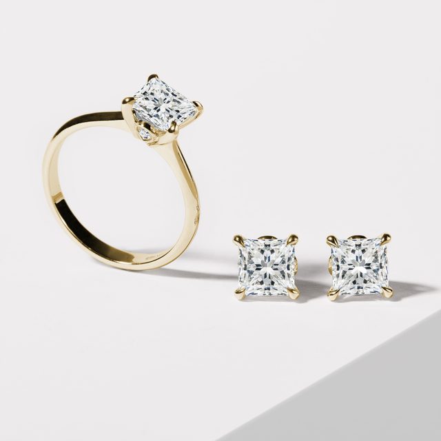 LUXURIÖSE DIAMANTOHRSTECKER IN GELBGOLD - OHRSTECKER DIAMANT - 