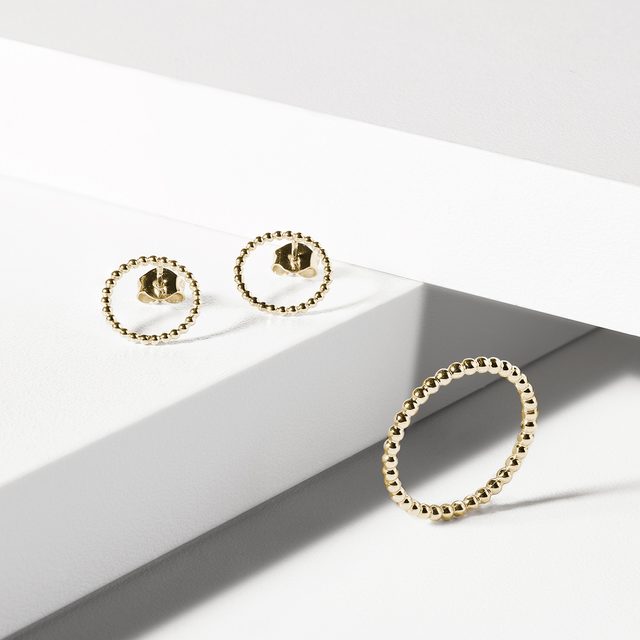 ORIGINELLER RING AUS 14 KT GELBGOLD - RINGE GELBGOLD - 