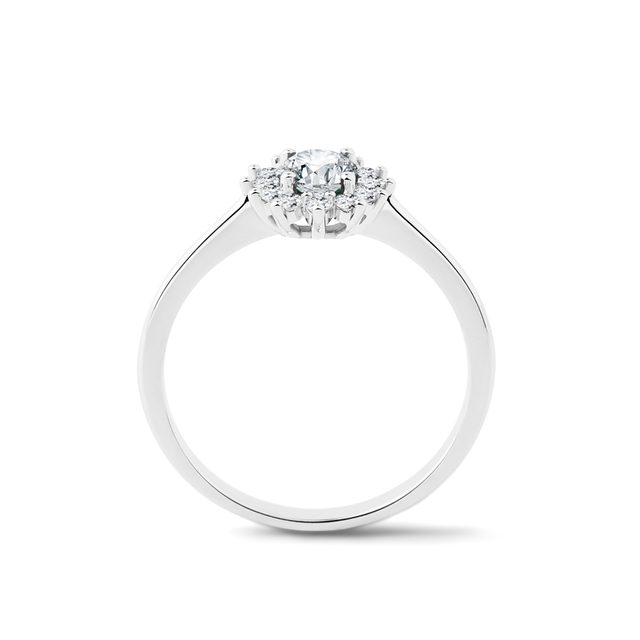 LUXURIOUS KATE RING WITH DIAMONDS IN WHITE GOLD - DIAMOND ENGAGEMENT RINGS - 
