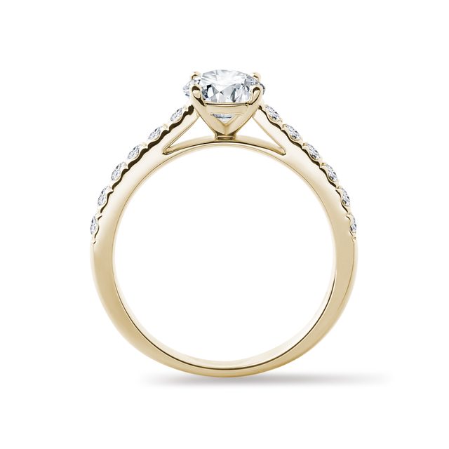 DIAMOND ENGAGEMENT RING IN 14K YELLOW GOLD - RINGS WITH LAB-GROWN DIAMONDS - 