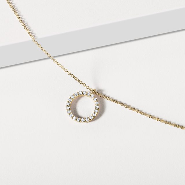 KRUHOVÝ NÁHRDELNÍK S DIAMANTMI - NÁHRDELNÍKY S DIAMANTMI - 