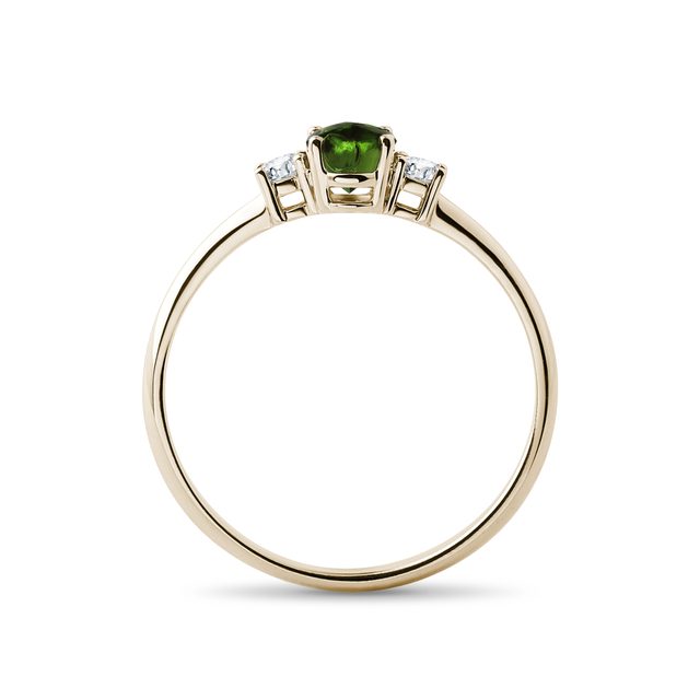 MOLDAVIT RING IN GELBGOLD - RINGE MOLDAVIT - 