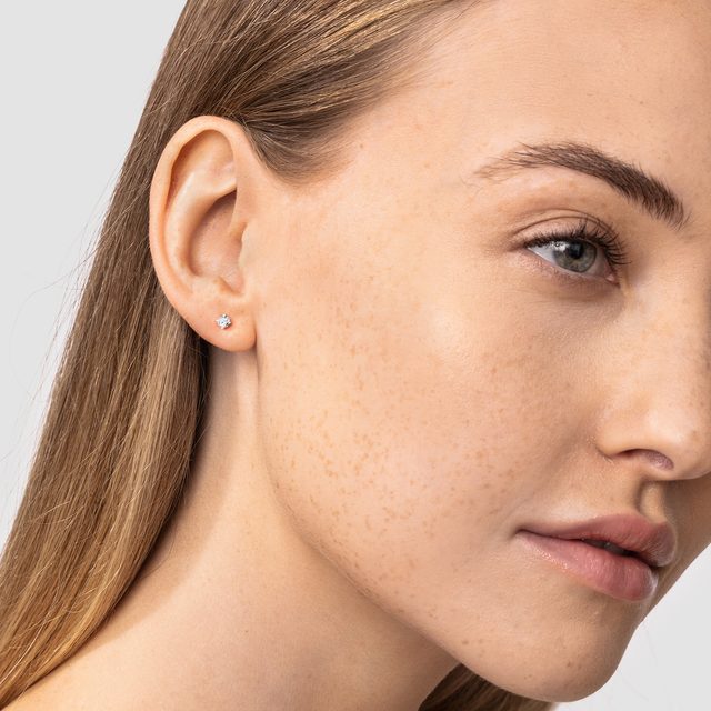 BOUCLES D'OREILLES DIAMANTS 0,33 CT - PUCES D'OREILLES EN DIAMANT - 