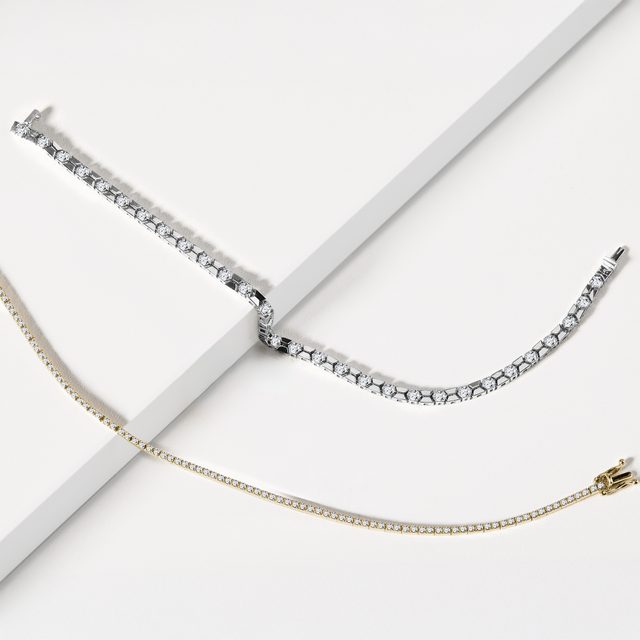 TENNISARMBAND AUS WEISSGOLD MIT NATÜRLICHEN DIAMANTEN - TENNISARMBÄNDER - 