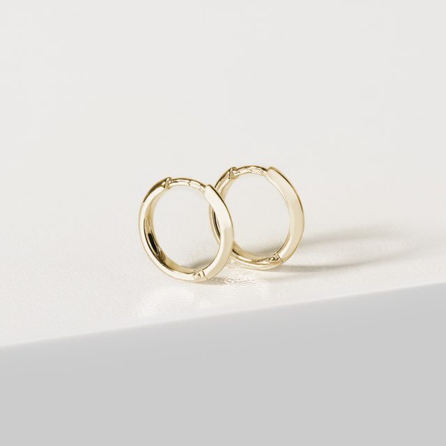 CLASSIC HOOP EARRINGS IN YELLOW GOLD - YELLOW GOLD EARRINGS - 