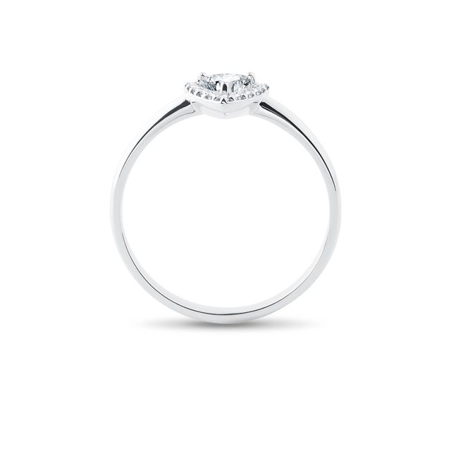 DIAMANTRING MIT BILLIONENSCHLIFF AUS WEISSGOLD - VERLOBUNGSRINGE DIAMANTEN - 